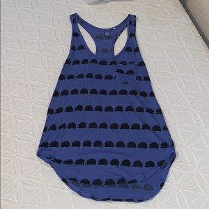 Fun hedgehog print racer back tank